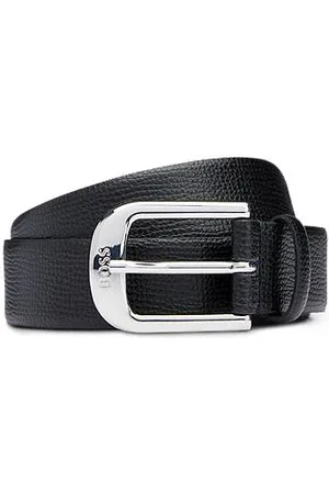 HUGO BOSS Italian-leather belt with logo buckle