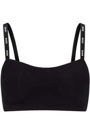 HUGO BOSS Stretch-jersey bralette with branded straps