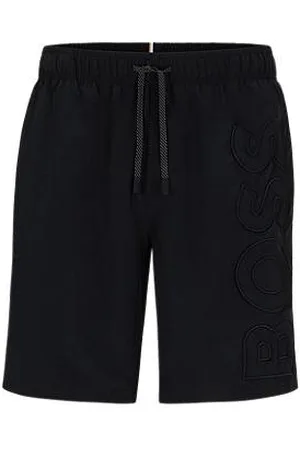 HUGO BOSS Fully lined swim shorts with 3D logo embroidery