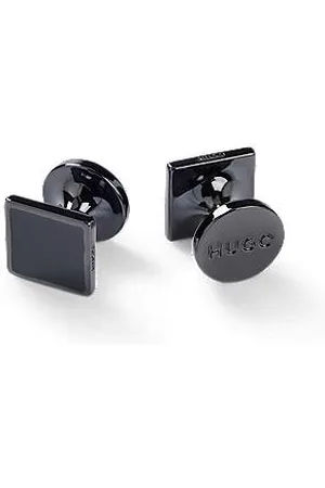 HUGO BOSS Square cufflinks with enamel core and logo