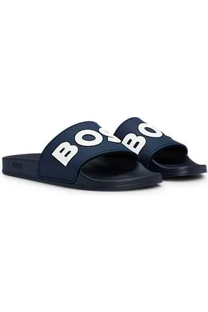 HUGO BOSS Italian-made slides with raised logo