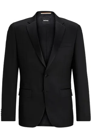 HUGO BOSS Slim-fit tuxedo jacket in virgin-wool serge