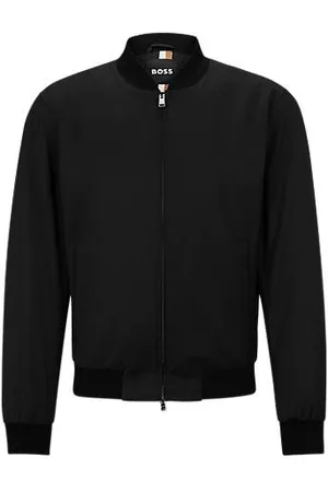 HUGO BOSS Zip-up jacket in virgin-wool serge