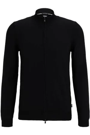 HUGO BOSS Virgin-wool cardigan in a regular fit