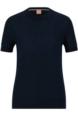 HUGO BOSS Knit t-shirt in merino wool