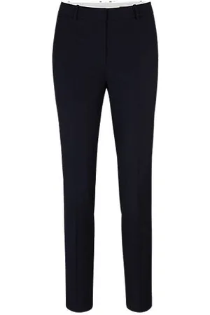 HUGO BOSS Regular-fit tapered-leg trousers in Italian virgin wool