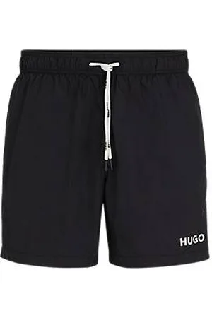 HUGO BOSS Fully lined swim shorts with contrast logo