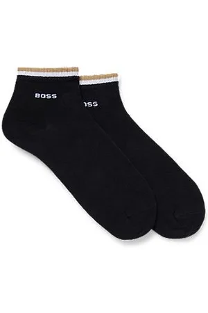 HUGO BOSS Two-pack of short socks with signature-stripe cuffs