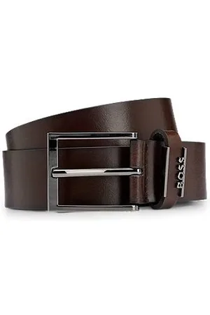 HUGO BOSS Italian-leather belt with logo keeper