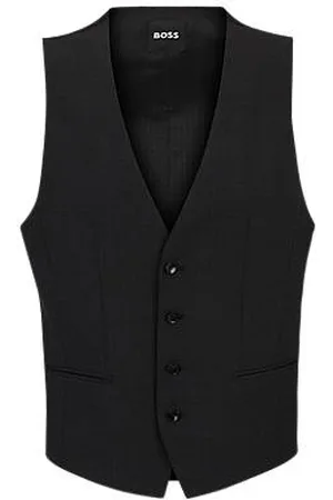 HUGO BOSS Slim-fit waistcoat in stretch virgin wool