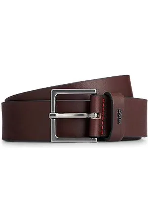 HUGO BOSS Leather belt with logo-lettering keeper