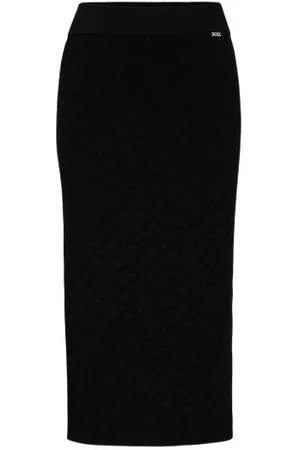 HUGO BOSS Tube skirt in knitted jacquard