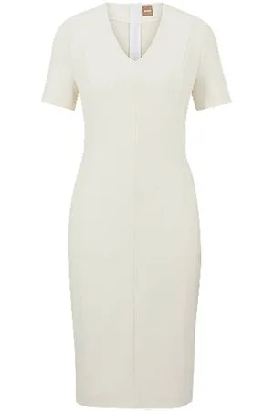 HUGO BOSS V-neck dress in stretch fabric - Ramadan Edit