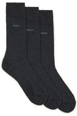 HUGO BOSS Three-pack of regular-length socks in stretch fabric
