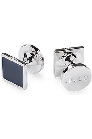 HUGO BOSS Square cufflinks with enamel core and logo