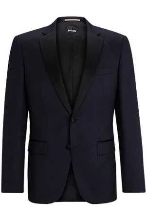 HUGO BOSS Slim-fit tuxedo jacket in virgin-wool serge