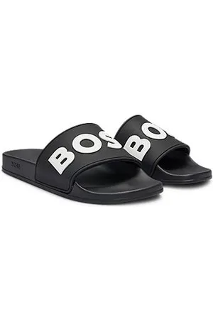 HUGO BOSS Italian-made slides with raised logo