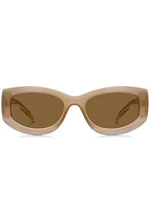 HUGO BOSS Translucent-acetate sunglasses with logo details