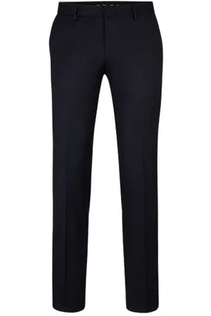 HUGO BOSS Extra-slim-fit suit trousers in virgin-wool serge