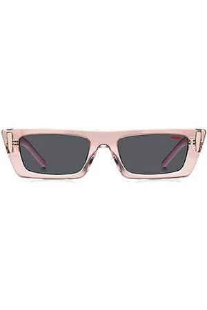 HUGO BOSS Pink-acetate sunglasses with 3D monogram