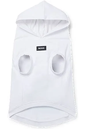 HUGO BOSS Dog beach hoodie in cotton with palm-tree print