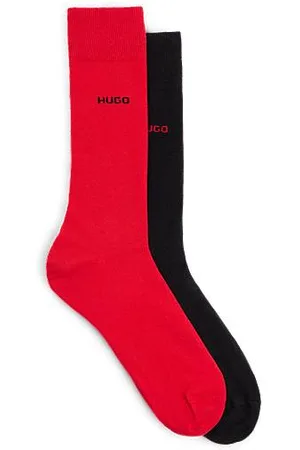 HUGO BOSS Two-pack of regular-length socks in stretch fabric