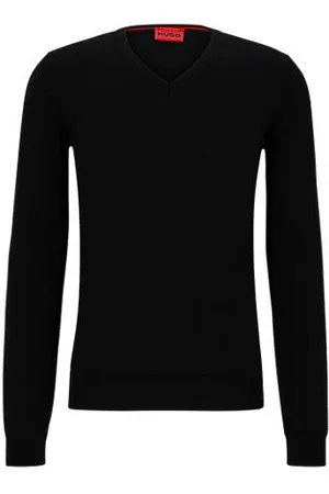 HUGO BOSS V-neck regular-fit sweater in virgin wool