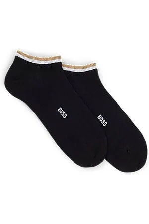 HUGO BOSS Two-pack of ankle socks with signature-stripe cuffs