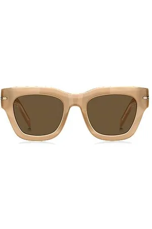 HUGO BOSS Acetate sunglasses with signature gold-tone detail