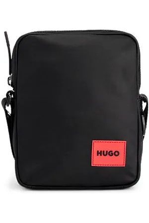 HUGO BOSS Reporter bag with red logo patch