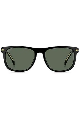 HUGO BOSS Acetate sunglasses with gold-tone hardware