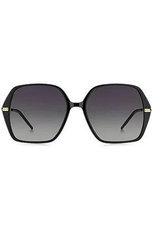 HUGO BOSS Acetate sunglasses with gold-tone temples