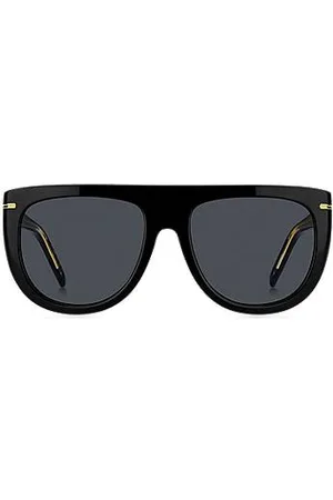 HUGO BOSS Acetate sunglasses with gold-tone hardware