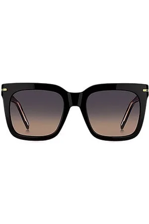 HUGO BOSS Acetate sunglasses with gold-tone hardware