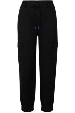 HUGO BOSS Relaxed-fit cargo trousers in stretch cotton