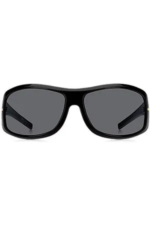 HUGO BOSS Mask-style sunglasses in with gold-tone hardware