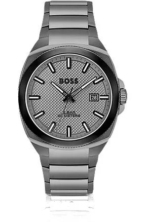 HUGO BOSS Link-bracelet watch with tonal guilloché dial