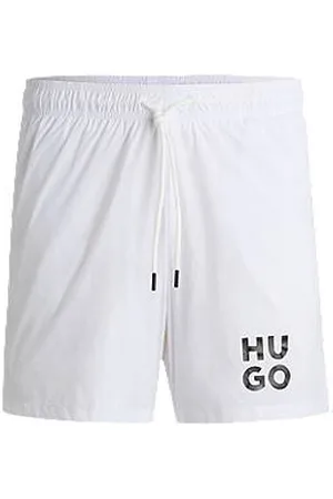 HUGO BOSS Fully lined swim shorts with stacked logo