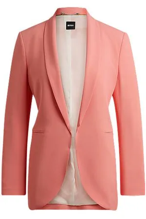 HUGO BOSS Regular-fit jacket with edge-to-edge front