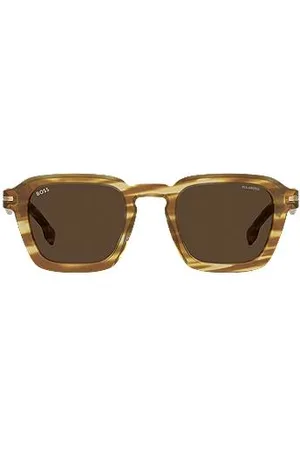 HUGO BOSS Limited-edition Italian-crafted sunglasses in patterned acetate