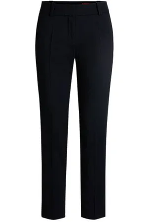 HUGO BOSS Slim-fit trousers with a cropped length