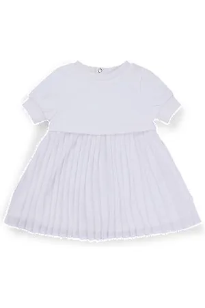 HUGO BOSS Baby dress with jersey top and pleated skirt