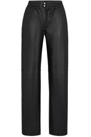 HUGO BOSS Relaxed-fit trousers in faux leather