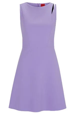 HUGO BOSS Sleeveless mini dress with cut-out shoulder detail