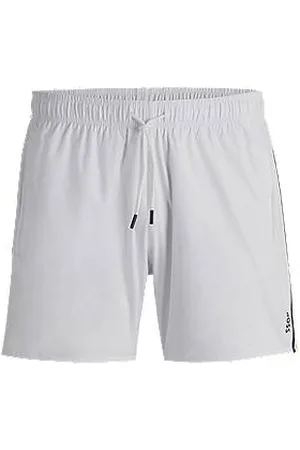 HUGO BOSS Swim shorts with signature stripe and logo