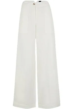 HUGO BOSS Regular-fit trousers in cotton-blend twill