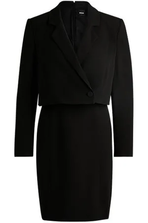 HUGO BOSS Tailored dress in matte fabric