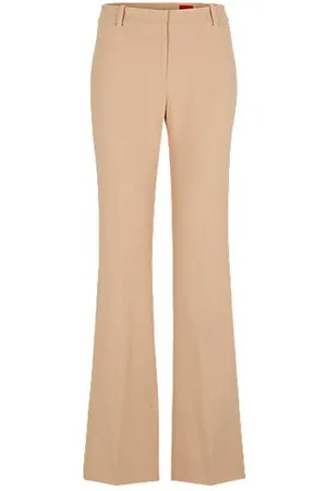 HUGO BOSS Regular-fit trousers in stretch fabric with bootcut leg