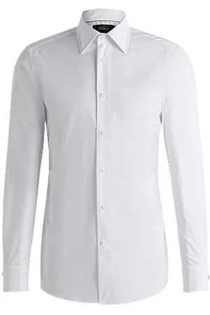 HUGO BOSS Slim-fit shirt in Italian cotton poplin