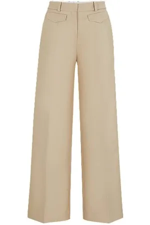 HUGO BOSS Relaxed-fit trousers in a cotton blend